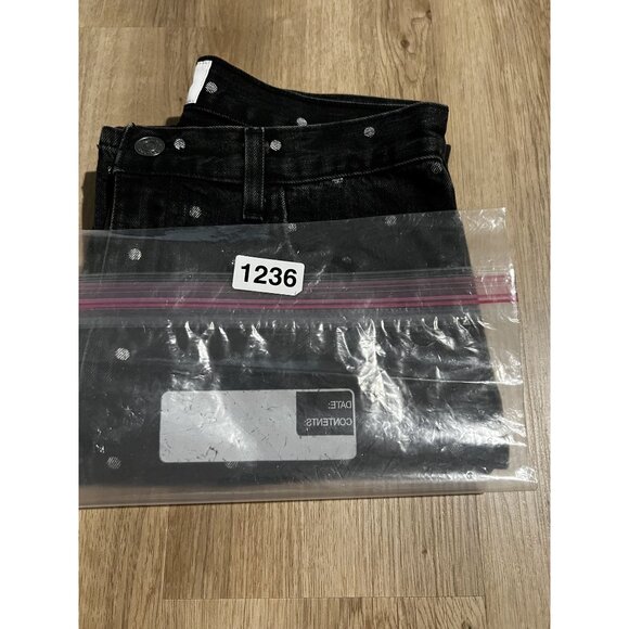 Current/Elliott Womens Blk Polka Dot High-Waisted Vintage Cropped Hem Jeans 28 - Picture 9 of 10